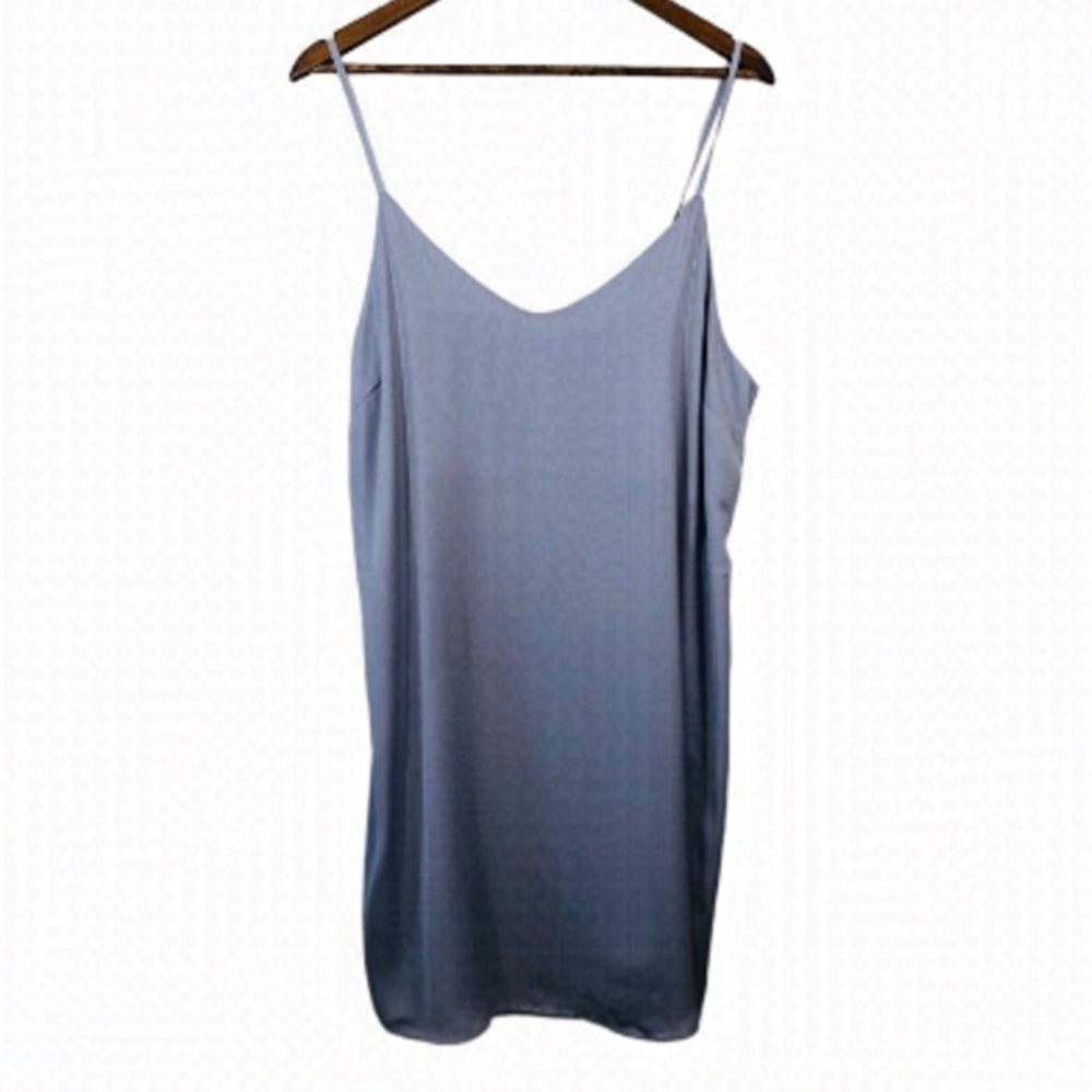 Elysian Purple Satin Mid Length Slip Dress Nightie Size XL